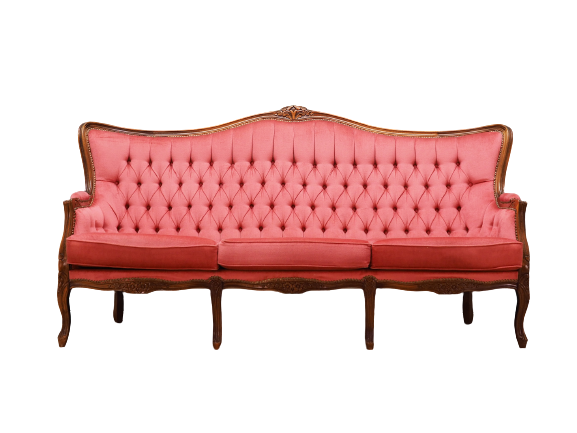 Canapé en velours rose, design suédois, années 1980