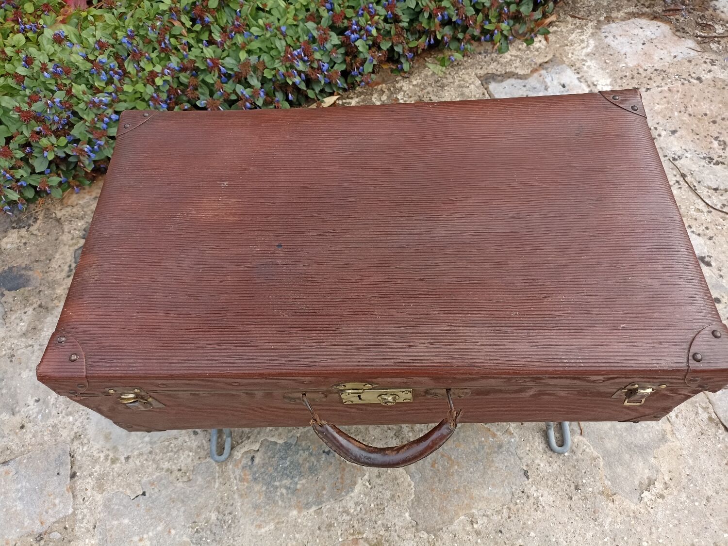 Antique cardboard suitcase