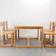 Vintage pine Scandinavian dinner set by Hugo Svensson for Bjarnums Mobelfrabiker
