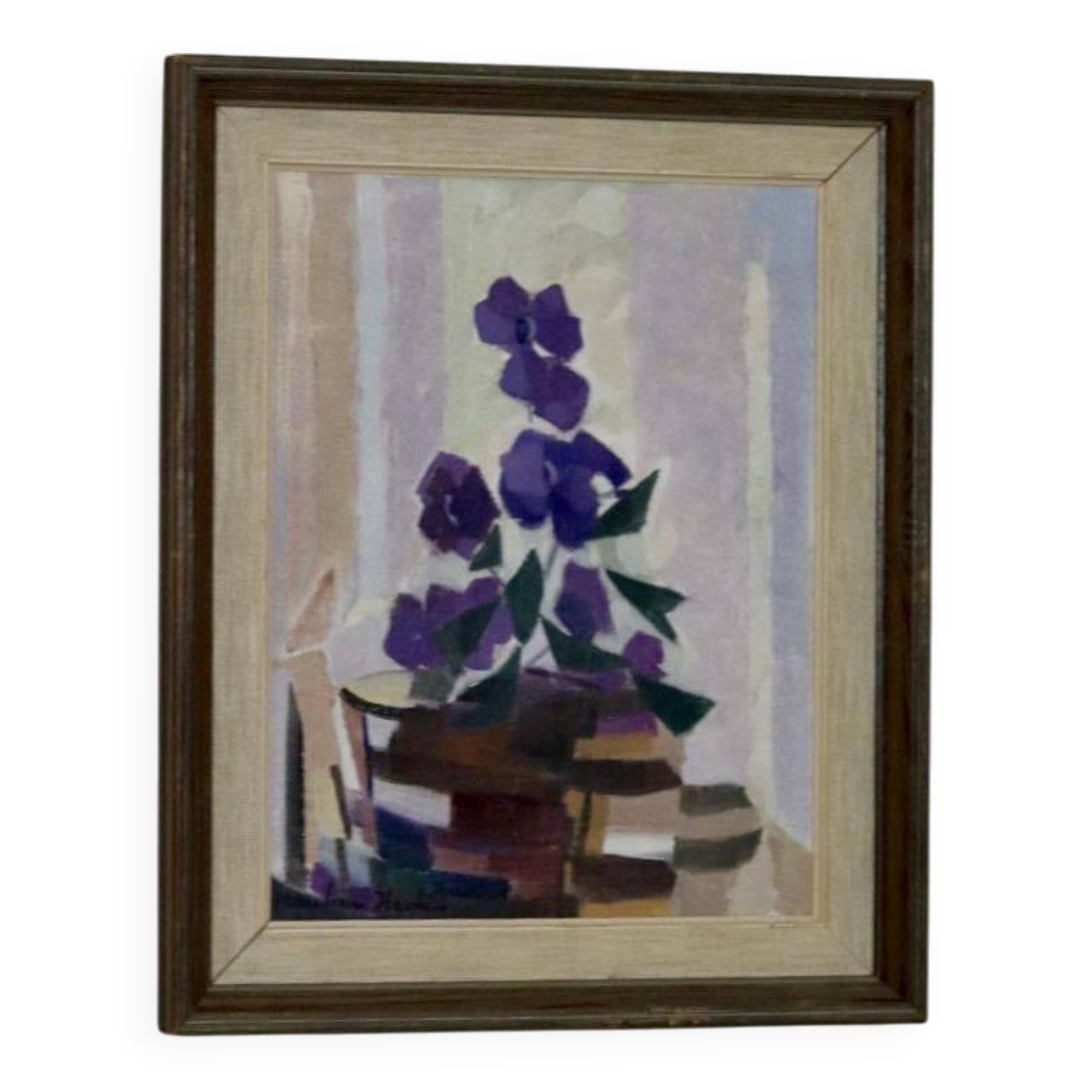 « Nature morte aux fleurs violettes » de Reuben Hedin