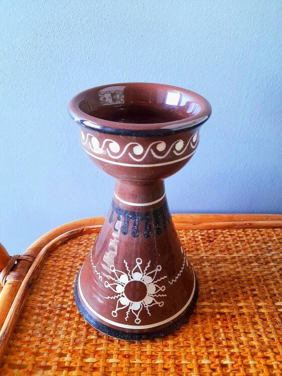 1960s ceramic candlestick
