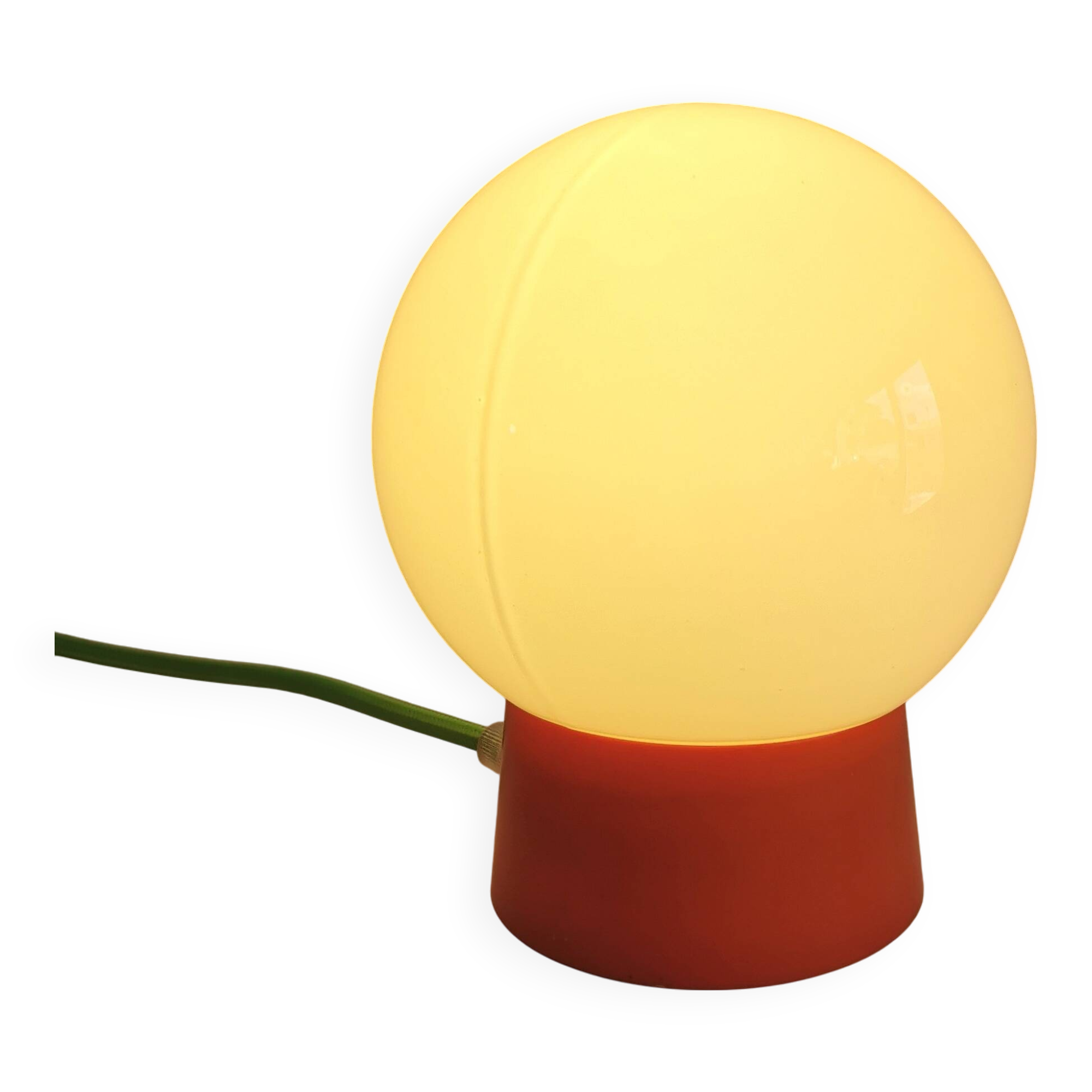 Vintage white opaline "Orange" living room bedside desk lamp
