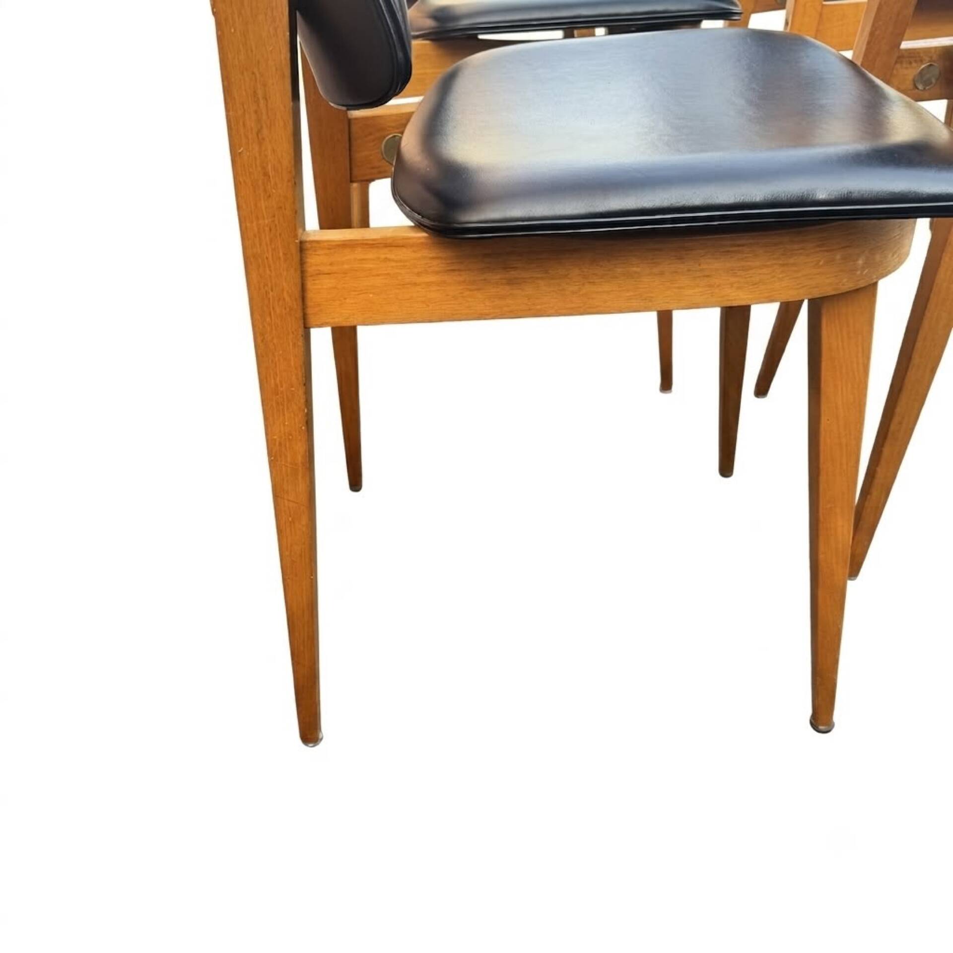 Lot de 6 chaises scandinaves Années 60