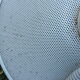 White perforated sheet metal chandelier