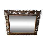 Carved wooden frame mirror