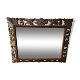 Miroir cadre en bois sculpté