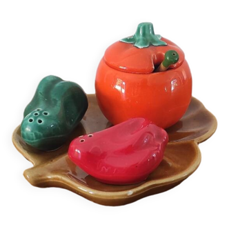 Barbotine Condiment Set