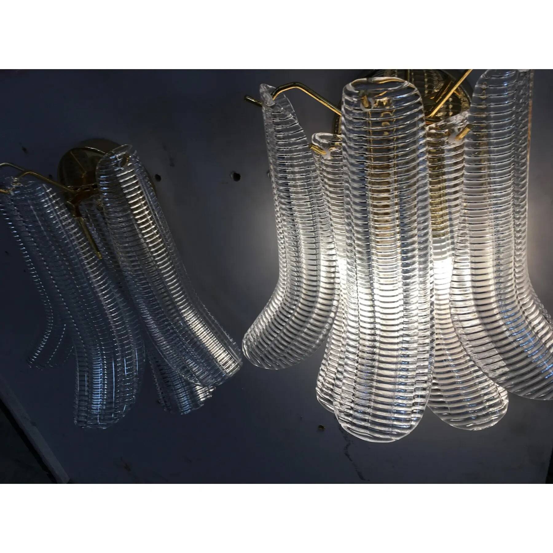 Celestial Pair of Murano Glass Selle Sputnik Wall Sconces