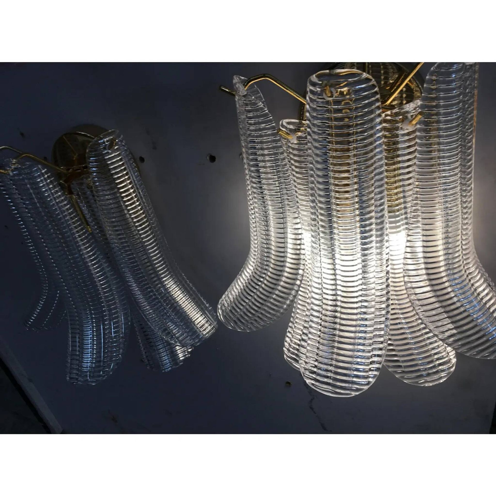 Celestial Pair of Murano Glass Selle Sputnik Wall Sconces
