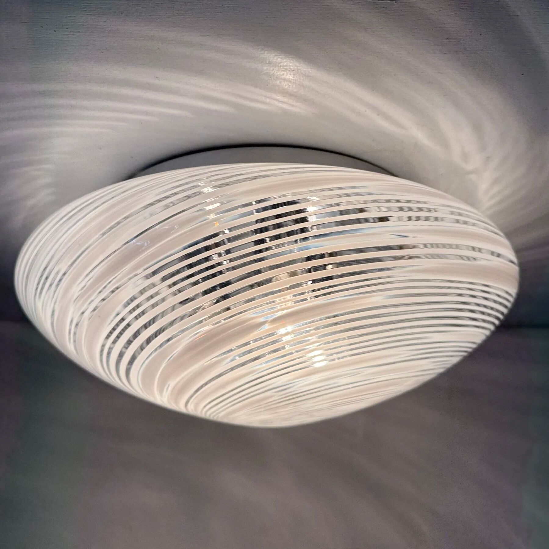 Mid-century design Murano glass Hillebrand ceiling lamp, 1970s