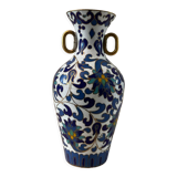 Miniature vase in brass and cloisonné enamel