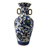 Vase miniature en laiton et émail cloisonné
