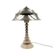 Lampe de table pagode de l'âge spatial, France années 1970
