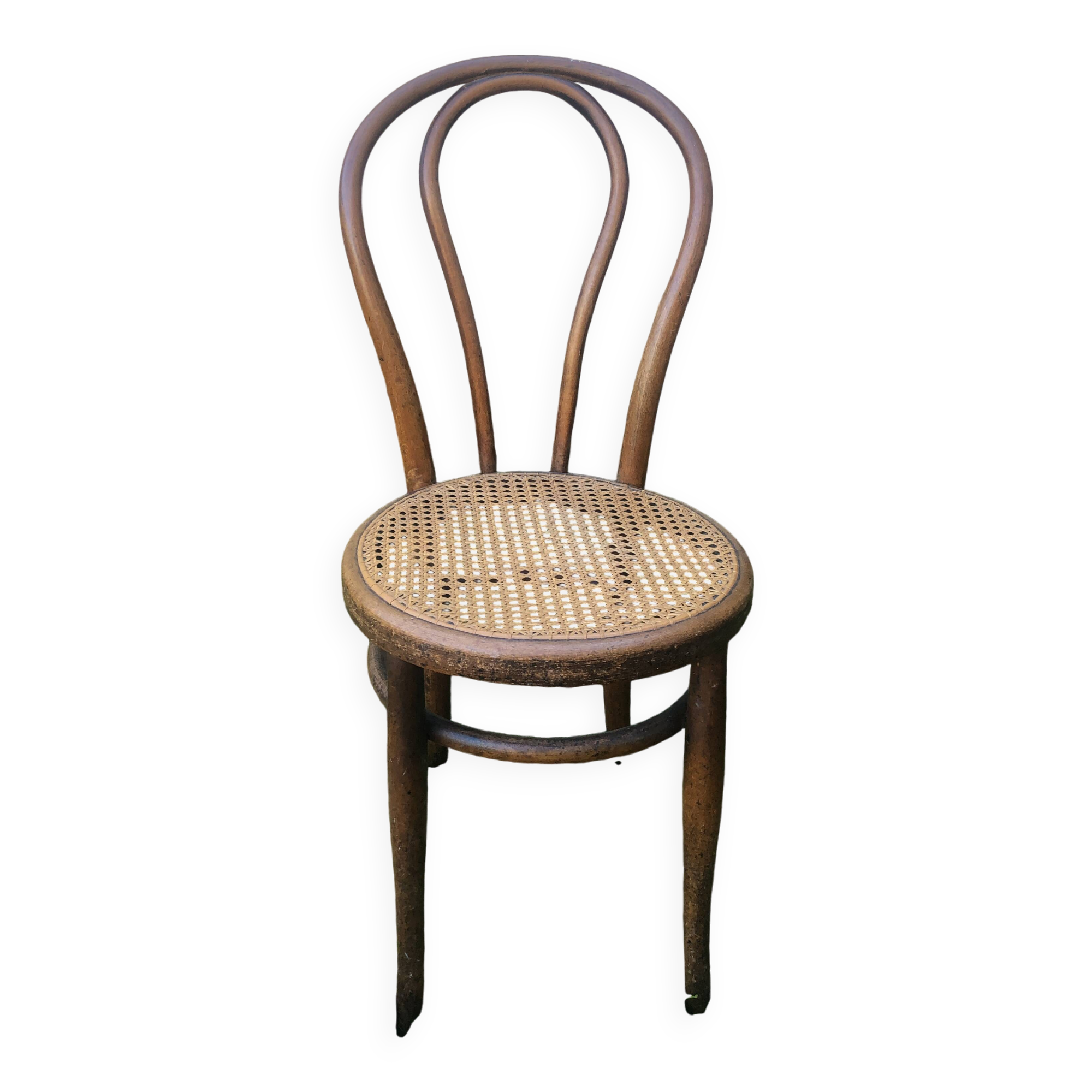 Caned bistro chair