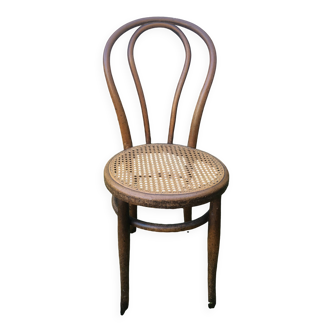 Caned bistro chair