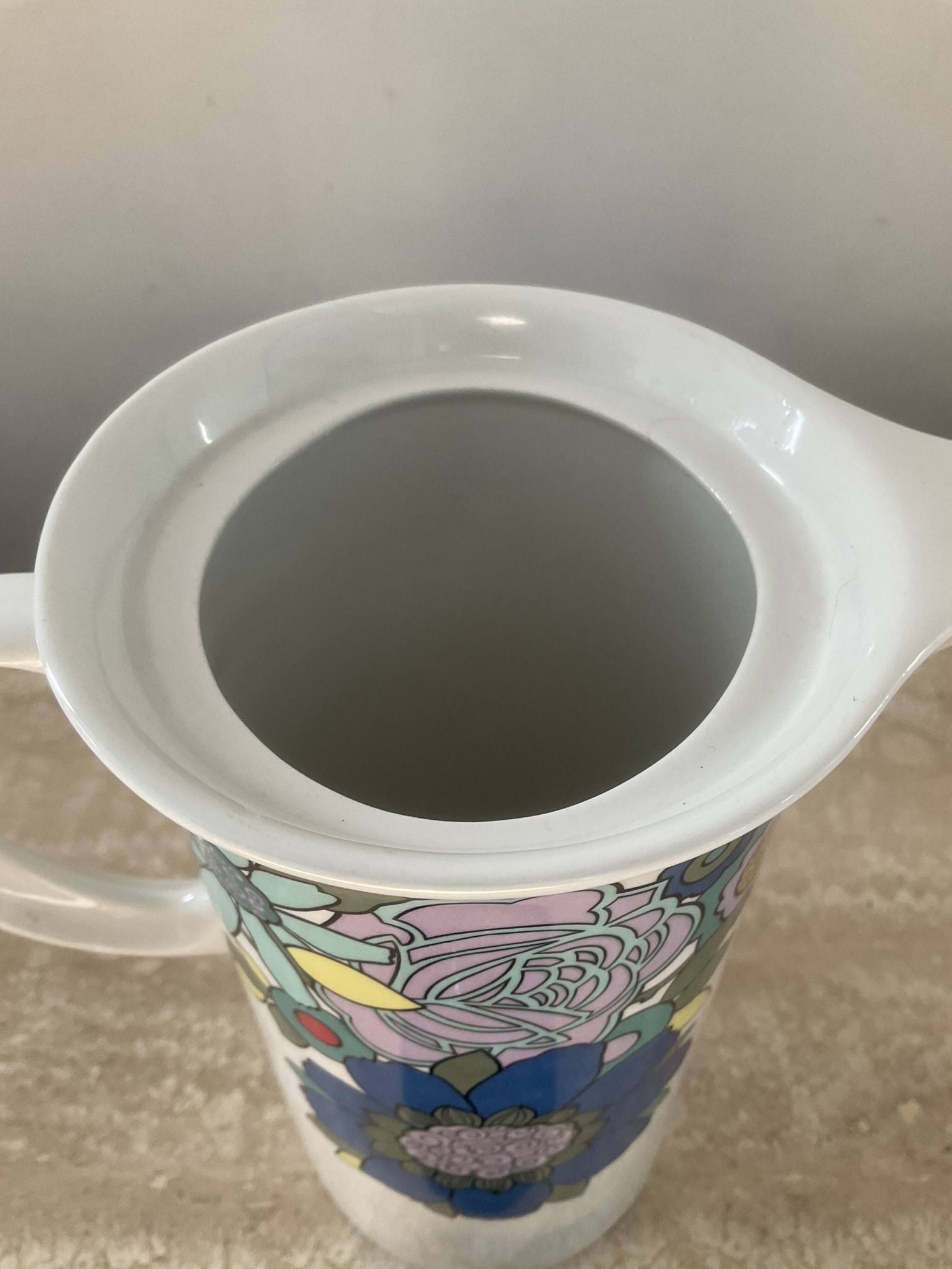 Vintage porcelain coffee maker from the 60s and 70s