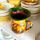 Glazed ceramic pitcher