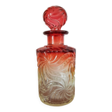 BACCARAT - bottle from the “Multiple Rosaces” series - 21 cm - tinted pink crystal