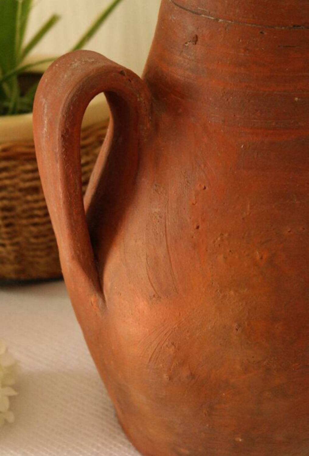 Vintage terracotta lamp base