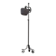 20th-century wrought iron floor lamp with swirling detail, Danish Art Deco.