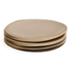 Flat stoneware plate - white