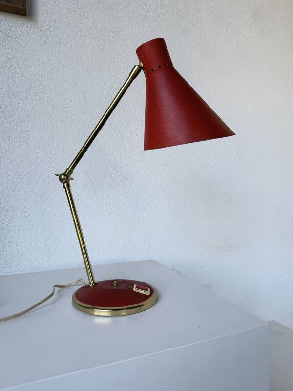 Lampe de bureau années 50 « diabolo » Aluminor