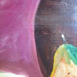 Still life naïve style on canvas