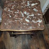 Louis XV bedside table in solid walnut