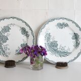 Antique flower plates DAISY St Amand x 2