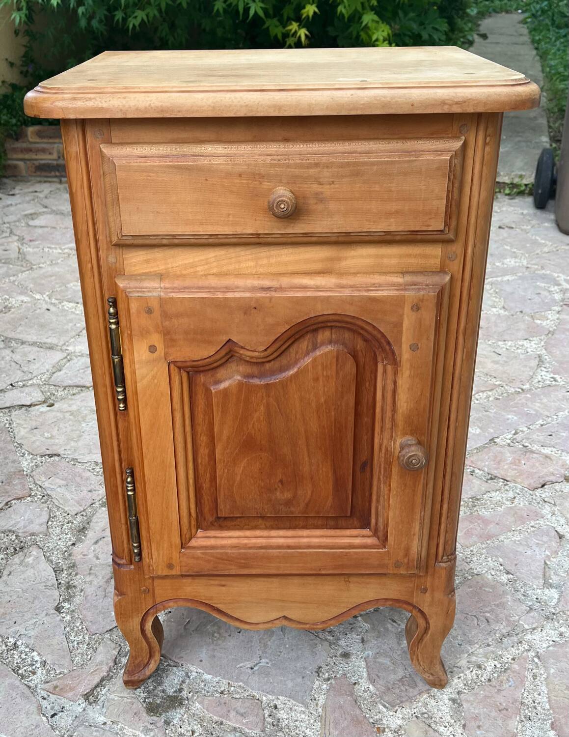 Vintage solid wood bedside table
