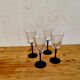 Set of 4 vintage Esso black foot glasses