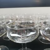 Set of 12 Arcoroc foot glasses