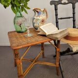 Petite table basse rotin
