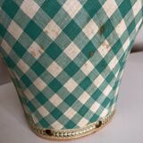 mannequin head milliner's hat gingham canvas 1960