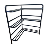 Welded tubular metal corner planter, three-storey, 70 cm