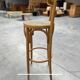 Set of 4 vintage Italian bentwood & cane bar stools, 1970s