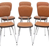 Set of 6 vintage kitchen chairs, 1970