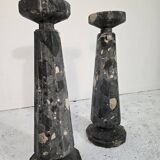 Pair of Art Deco marble columns 1900