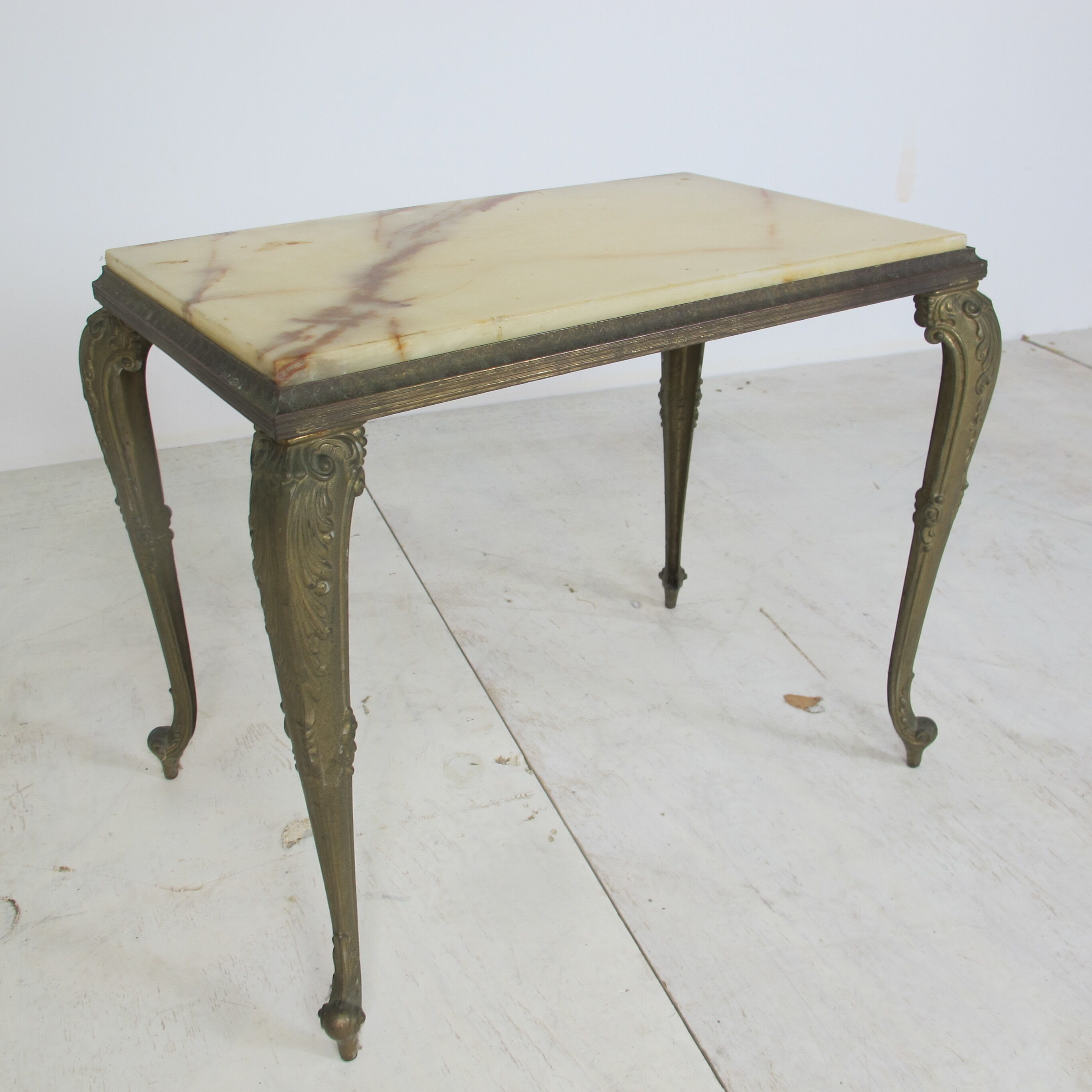 Regency marble and brass side table, 1950s