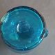Blue bubbled glass vase Top Design Italy 1970