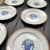 6 dessert plates, model 1930, boch la louvière
