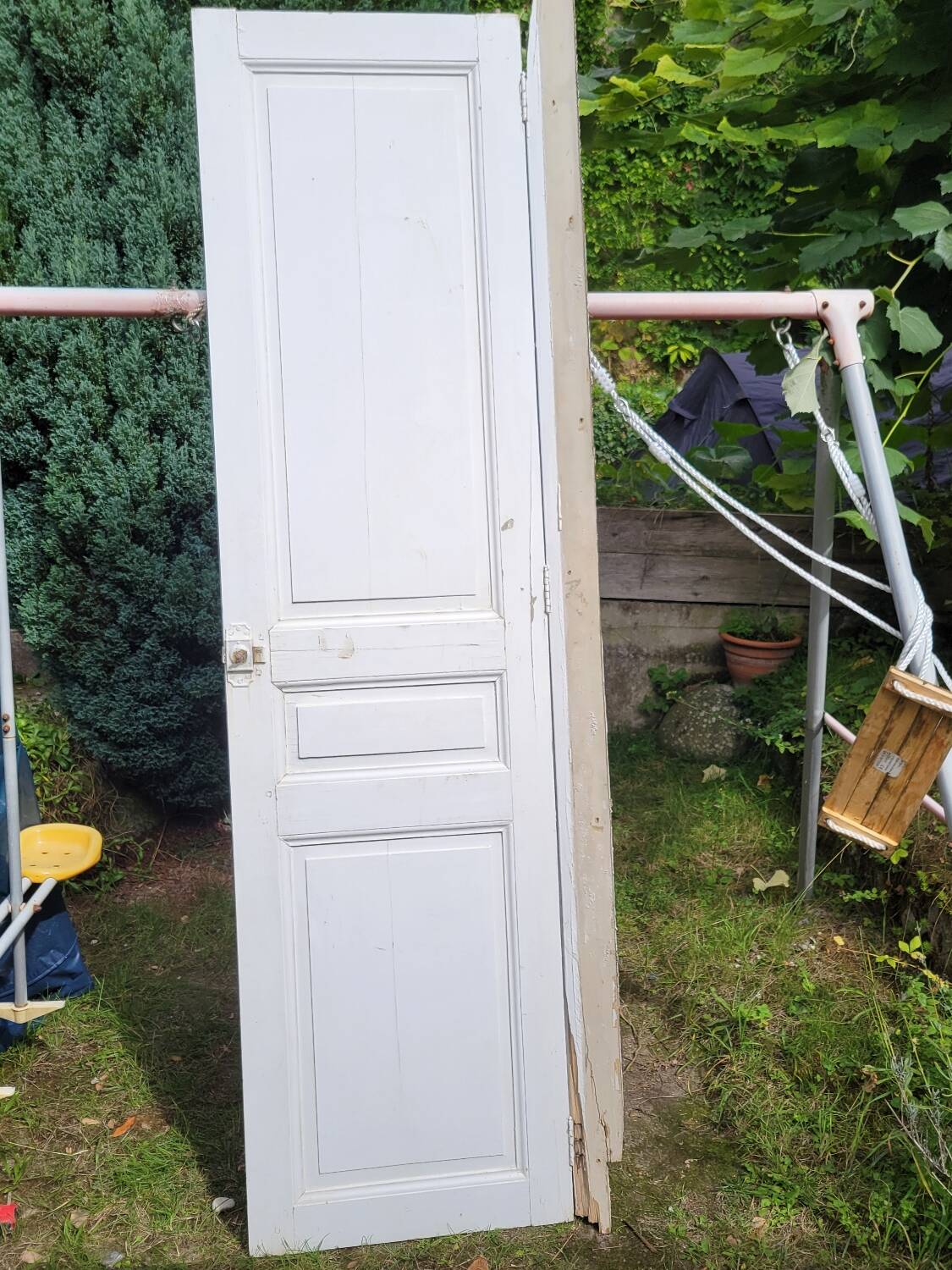 Antique wall cupboard door circa 1900 228x60.5 cm