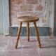 Vintage stool, wooden stool, tripod stool, accent chair