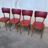 Set of 4 Baumann vinyl bistro chairs