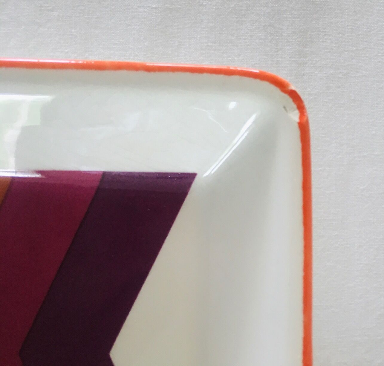 Gien service in enamelled porcelain modèle "arrows" 70s
