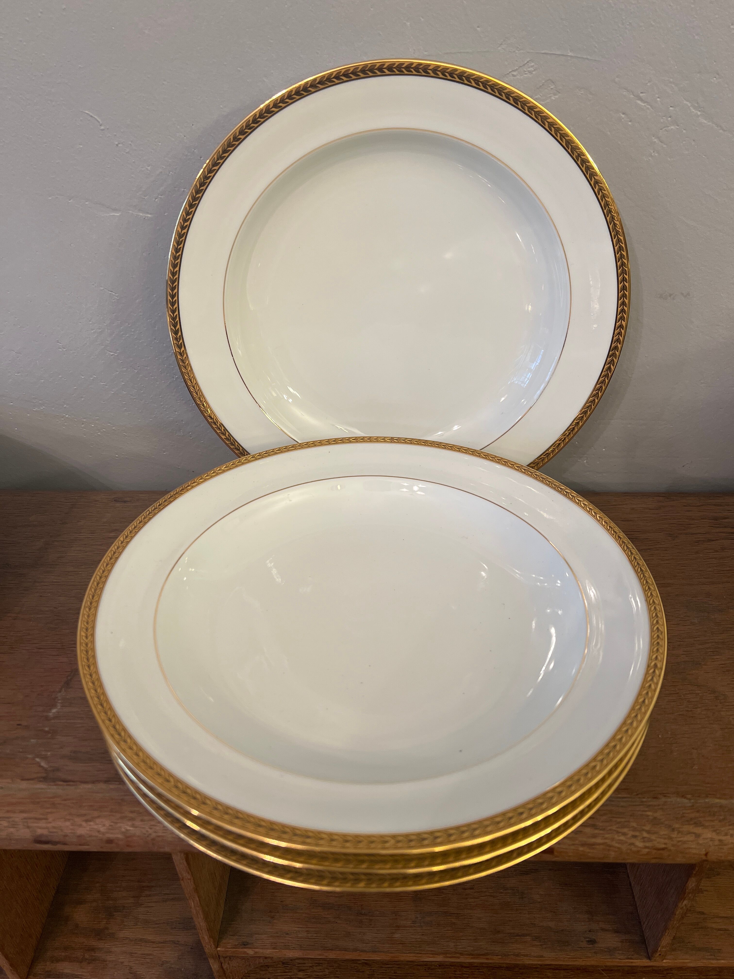 Christmas Pop up 2022 - 4 porcelain plates, gilded décor