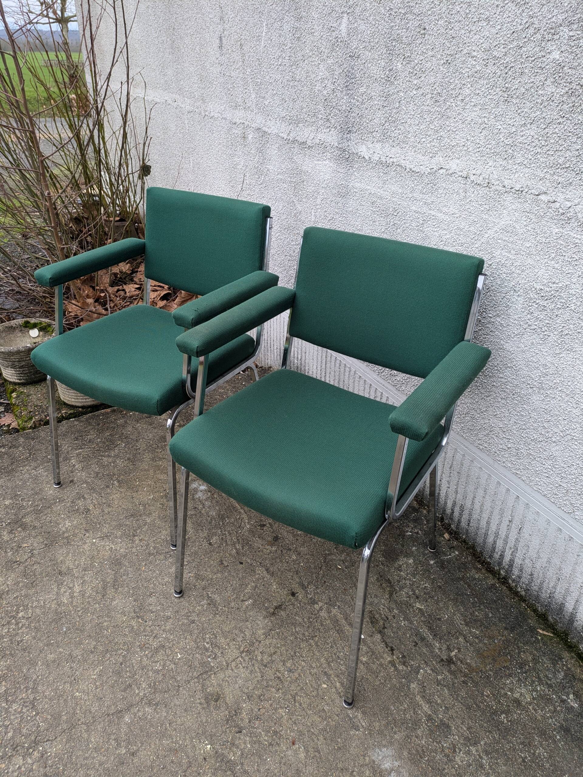 Pair of designer armchairs