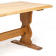 Vintage Mid-Century Rustic Brutalist Oak Dining Table