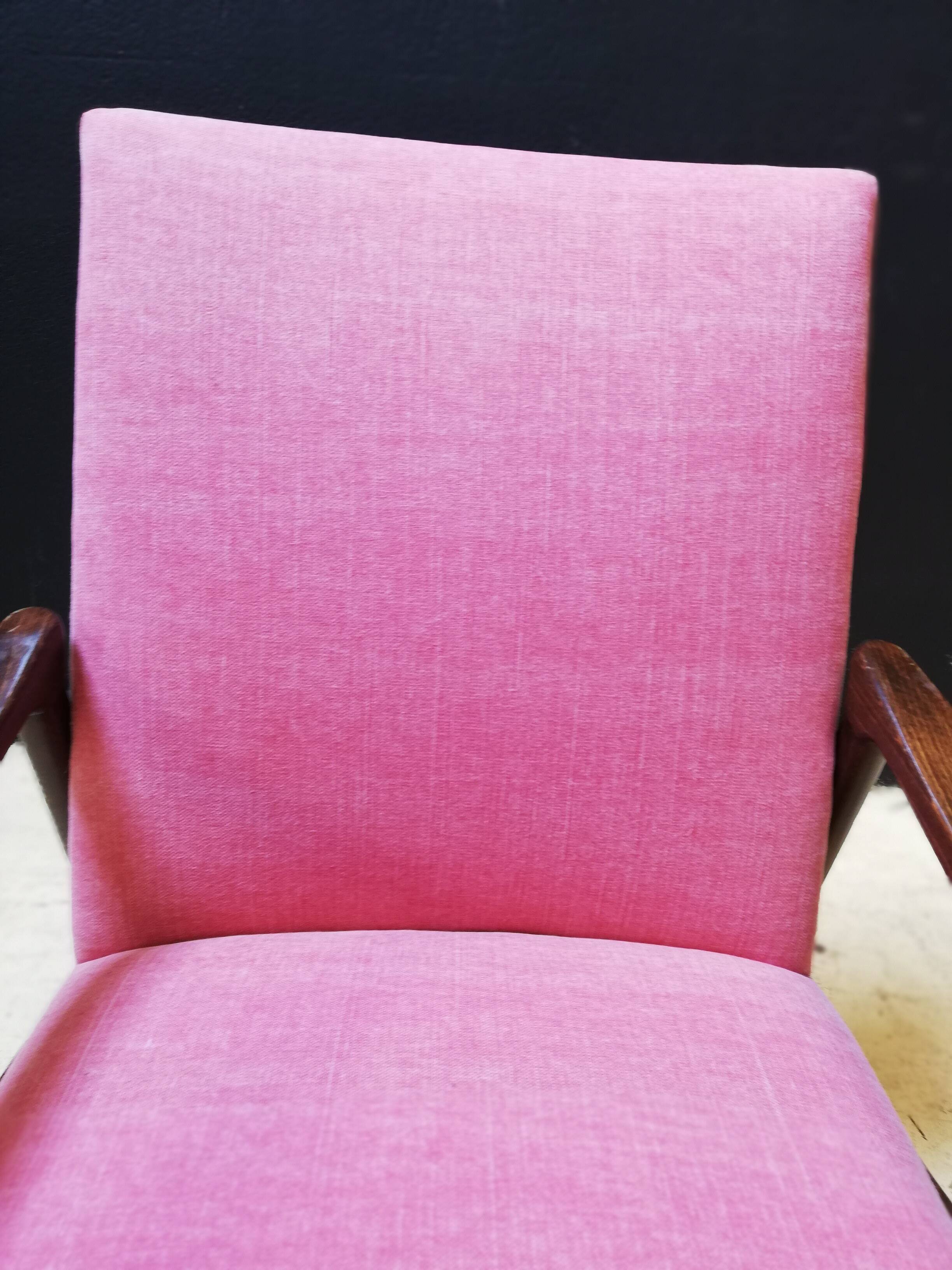 Pair of armchairs pink, czech