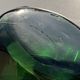Sculptural ashtray in emerald green glass